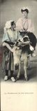 CPA Grand Format La Promenade De Nos Sablaises Folklore Ane Mule 28 * 9 cm