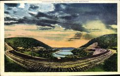 VINTAGE POSTCARD Horseshoe Curve Pennsylvania Railroad