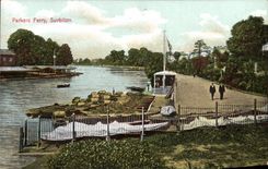 VINTAGE POSTCARD Parkers Surbiton Ferry