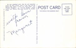 VINTAGE POSTCARD The Arched Tree Over has Trout Stream In Pennsylvania' S Dreamland