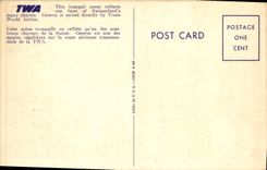 VINTAGE POSTCARD Swiss Stret Scene Kodachrome By Trans World Airline TWA