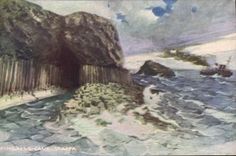 VINTAGE POSTCARD Pingalls Cave Constructed in staff