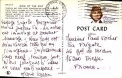 POSTAL MODERNA criada de los visitantes Niagara Falls de la niebla