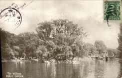 VINTAGE POSTCARD The Willows Garden Public