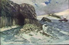 VINTAGE POSTCARD Fingalls Cave Constructed in staff