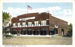 VINTAGE POSTCARD Company E Armory Elkhart Ind