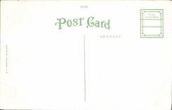 VINTAGE POSTCARD Hand Street South From Lexington Ave Elkhart Ind