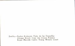CPM Sevilla Reales Alcazares Patio De Las Doncellas 