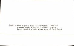 POSTAL MODERNA el patio de Sevilla Reales Alcazares de siega los paquetes de Munecas para arriba