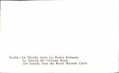 POSTAL MODERNA Sevilla Giralda Desde Los Reales Alcazares Giralda en fecha el Alcazar real