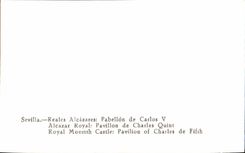 POSTAL MODERNA Sevilla Reales Alcazares Pabellon De Carlos