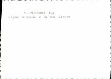 MODERN CARD Perouges the Church Fortress And the Control Tower