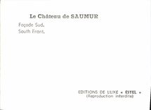 MODERN CARD the Castle Of Saumur Southern Frontage