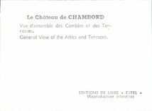 MODERN CARD the Castle of Chambord Overall picture of the roofs and the terraces