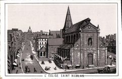 MODERN CARD Boulogne on Sea the Church Nigolas Saint