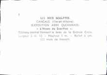 CPM Les Bois Sculptes Cancale Exposition Abbe Quemerais L'heure du sacrifice