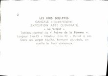 CPM Les Bois Sculptes Cancale Exposition Abbe Quemerais Le verger