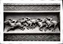 CPM Les Bois Sculptes Cancale Exposition Abbe Quemerais La course de chevaux Hippisme Cheval