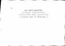 MODERN CARD Wood Carve Cancale Exposition Abbot Quemerais Combat in the mountain