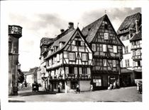 MODERN CARD Colmar Main street the Inn With red iron