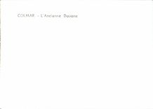 MODERN CARD Colmar Old Customs