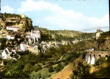 MODERN CARD Rocamadour View the Road of Cahors