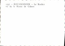 MODERN CARD Rocamadour Rocks Seen of the Road of Cahors