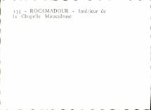 MODERN CARD Rocamadour Interi of the Miraculous vault