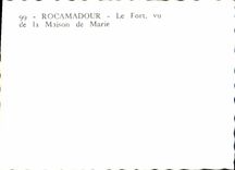 MODERN CARD Rocamadour the Fort Seen of the House of Marie