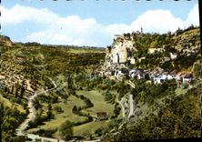 MODERN CARD Rocamadour View Rail Laces of the Road of Cahors