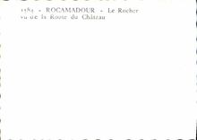 CPM Rocamadour Le Rocher Vu de la Route du Chateau