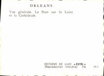 CPM Orleans Vue Generale Le Pont sur la Loire et la Cathedrale