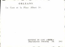 CPM Orleans La Gare et la Place Albert 