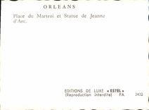 CPM Orleans Place du Martroi et Statue de Jeanne d'Arc
