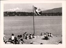 CPM Geneve La Plage et le Mont Blanc