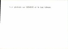 MODERN CARD Geneva View on and lake Leman