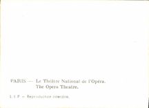 MODERN CARD Paris the National theater of the Opera