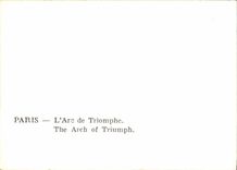 CPM Paris L'Arc de triomphe 