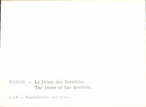 MODERN CARD Paris the Dome of the Invalids