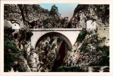 POSTAL MODERNA Menton la frontera italiana libre de St. Louis del puente