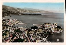 MODERN CARD Monaco View of the Principality the Cape Martin