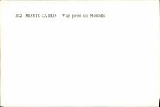 MODERN CARD Monte Carlo Seen from of Monaco
