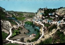 CPM Rocamadour Vue Generale et les Lacets de la Route de Cahors