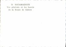 MODERN CARD Rocamadour View and Laces of the Road of Cahors