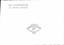 CPM Rocamadour Le Rocher Illumine