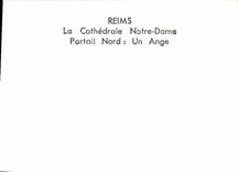 MODERN CARD Rheims the Cathedral Northern Notre Dame Gate an Angel