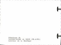 MODERN CARD Pilgrimage of Notre Dame of Interior Sion of the Basilica