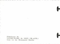 MODERN CARD Pilgrimage of Notre Dame of Sion Seen of the Monument Bars
