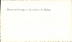 MODERN CARD Ifrane under snow the river and Balima