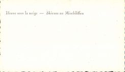 MODERN CARD Ifrane under Snow Skis In Mischliffen